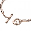 Pulsera Pandora Moments en Pandora Rose Cadena de Serpiente Cierre en T 599087C00