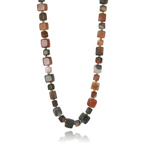 Collar Viceroy Fashion Acero Baño Oro y Piedras Naturales...