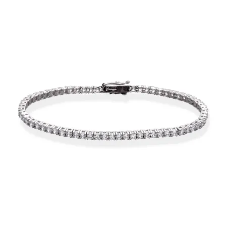 Pulsera Marina García Geneve Plata Baño Rodio y Circonitas 90148UB17