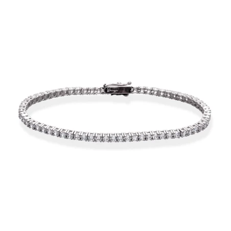 Pulsera Marina García Geneve Plata Baño Rodio y Circonitas 90148UB17