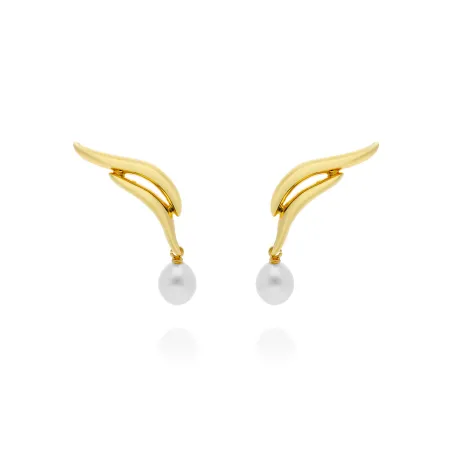 Pendientes Marina García DANSU Plata Baño Oro y Perlas 91262PD