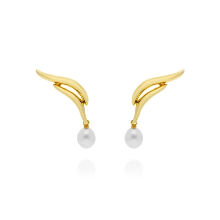 Pendientes Marina García DANSU Plata Baño Oro y Perlas 91262PD