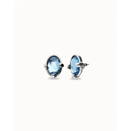 Pendientes UNOde50 Ser Deslumbrante Baño Plata y Cristal Azul PEN1002AZUMTL0U
