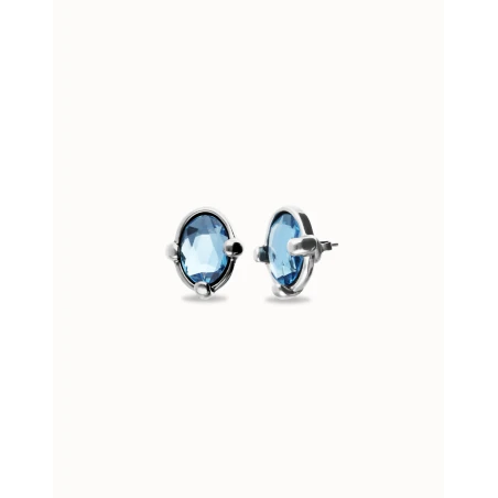 Pendientes UNOde50 Ser Deslumbrante Baño Plata y Cristal Azul PEN1002AZUMTL0U