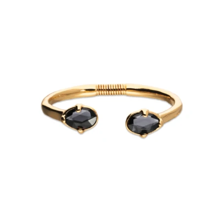 Pulsera UNOde50 Ser Deslumbrante Baño Oro y Cristales Grises PUL2592NGRORO0M