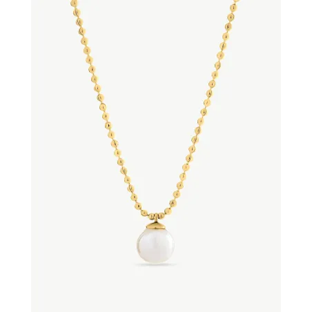 Gargantilla Majorica Tiny Dots Plata Baño Oro y Perla 18137.01.B.N35.530.1
