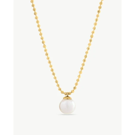 Gargantilla Majorica Tiny Dots Plata Baño Oro y Perla 18137.01.B.N35.530.1