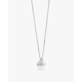 Gargantilla Majorica Drop Plata Baño Rodio y Perla Blanca...