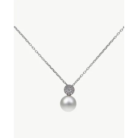 Collar Majorica Exquisite Plata Baño Rodio y Perla Blanca 18205.01.2.N42.530.1