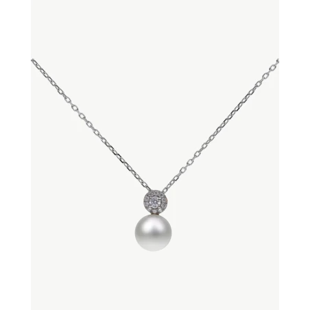 Collar Majorica Exquisite Plata Baño Rodio y Perla Blanca 18205.01.2.N42.530.1