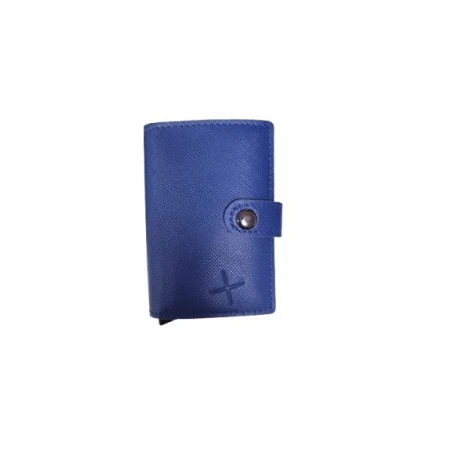 Tarjetero Piel Grabada Azul Marino Hombre 222-103MARI