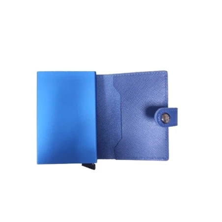 Tarjetero Piel Grabada Azul Marino Hombre 222-103MARI