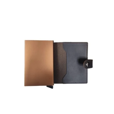 Tarjetero Serraje Marrón Hombre 222-102MA