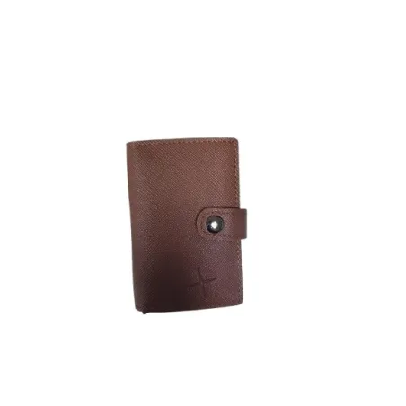Tarjetero Piel Grabada Marrón Hombre 222-103MA