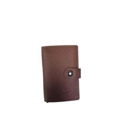Tarjetero Piel Grabada Marrón Hombre 222-103MA
