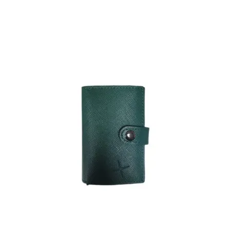 Tarjetero Piel Grabada Verde Hombre 222-103VER