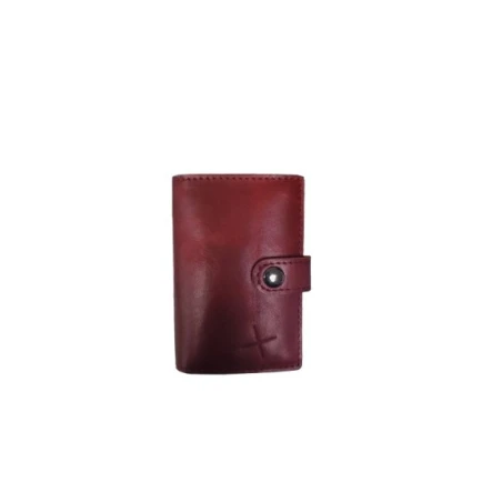 Tarjetero Piel Envejecida Burdeos Hombre 222-104BUR