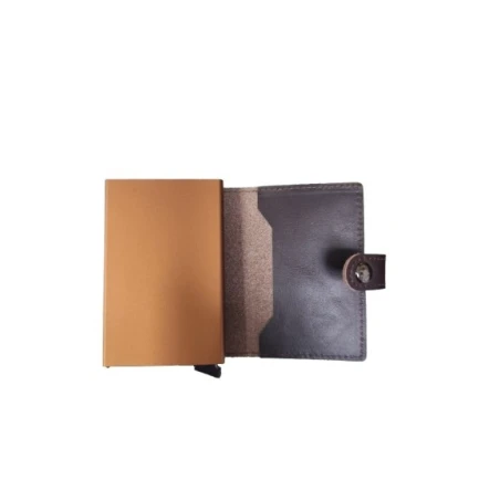 Tarjetero Piel Envejecida Marrón Hombre 222-104MARR