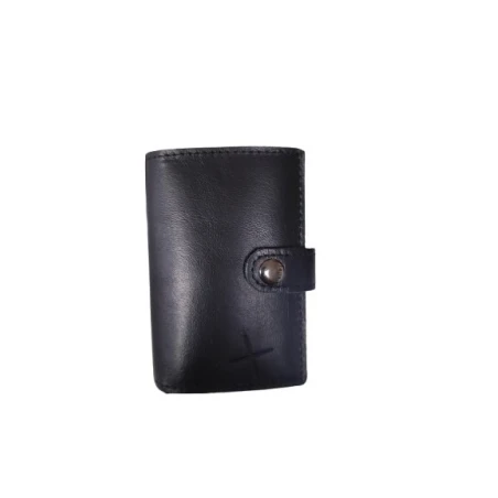 Tarjetero Piel Envejecida Negro Hombre 222-104NE