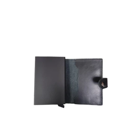 Tarjetero Piel Envejecida Negro Hombre 222-104NE