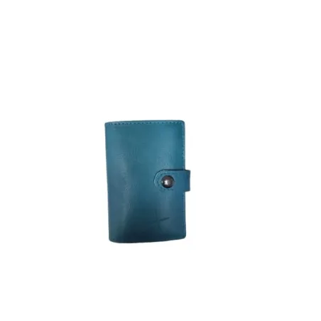 Tarjetero Piel Envejecida Turquesa Hombre 222-104TURQUE