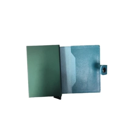 Tarjetero Piel Envejecida Turquesa Hombre 222-104TURQUE