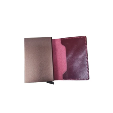 Tarjetero Piel Burdeos Hombre 222-206BUR
