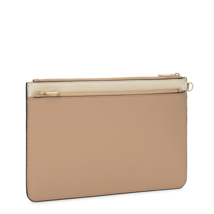 Clutch TOUS Audree Saffiano Beige y Arena...