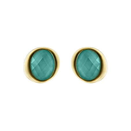 Pendientes Luxenter Alqua Plata Baño Oro y Cuarzo Turquesa EXA130Y96500