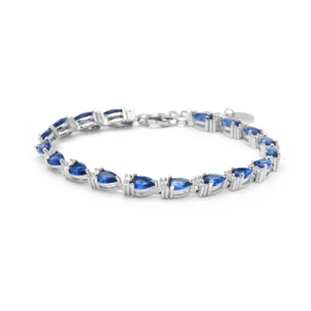 Pulsera Luxenter Dagin Plata Baño Rodio y Circonitas Azules BX4840200