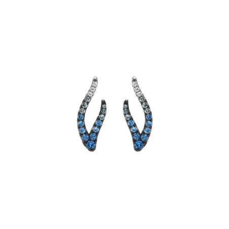 Pendientes Luxenter Baedra Plata Baño Rodio y Circonitas multicolor ET5870200