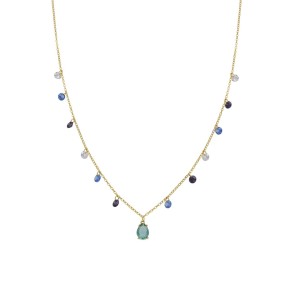 Collar Luxenter Samaa Plata Baño Oro y Circonitas...