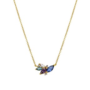 Collar Luxenter Dainki Plata Baño Oro y Circonitas...