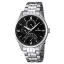 Reloj Festina Retro Plateado y Negro Multifunción Hombre F16822/4