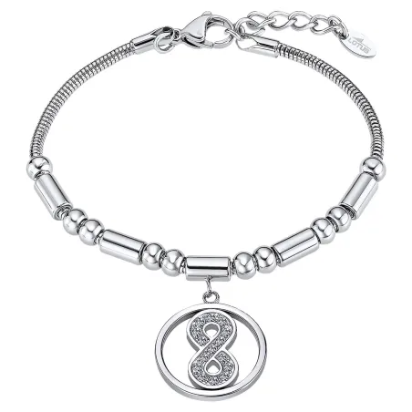 Pulsera Lotus Style Millenial Infinito Acero y Cristales Brillantes LS2464-2/1