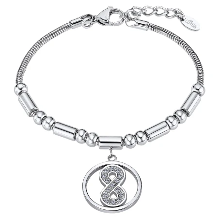 Pulsera Lotus Style Millenial Infinito Acero y Cristales Brillantes LS2464-2/1