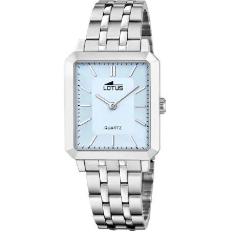 Reloj Lotus Square Plateado y Azul Analógico Mujer 18980/2