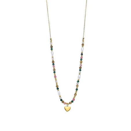 Collar Lotus Style Woman´s Heart Acero Baño Oro LS2553-1/2