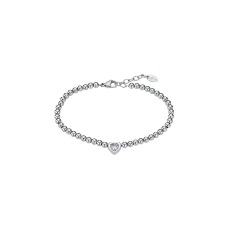 Pulsera Lotus Style Bolitas y Corazón Acero LS2559-2/1