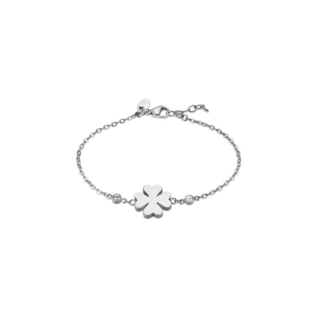 Pulsera Lotus Style Trébol Acero Inoxidable y Cristales Brillantes LS2601-2/1