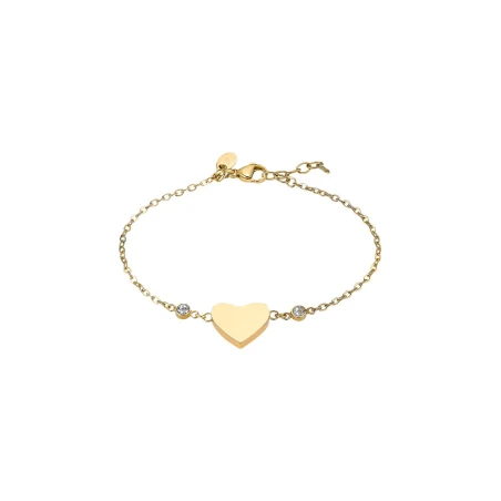 Pulsera Lotus Style Bliss Corazon Acero Baño Oro y Cristales Brillantes LS2558-2/2