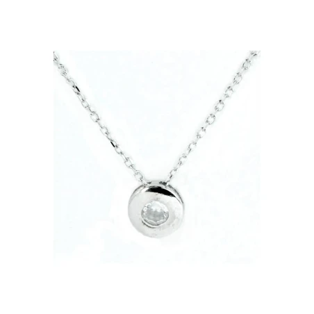 Colgante Oro Blanco 18Kt y Diamante 0,25 cts CG60851