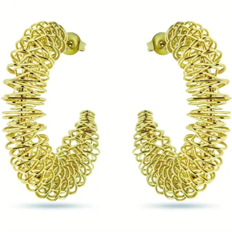Pendientes Liu Jo Aros Acero Baño Oro LJ2717