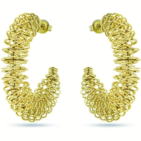 Pendientes Liu Jo Aros Acero Baño Oro LJ2717