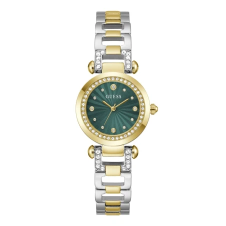 Reloj Guess Ginger Plateado, Dorado y Verde Analógico Mujer GW0869L1