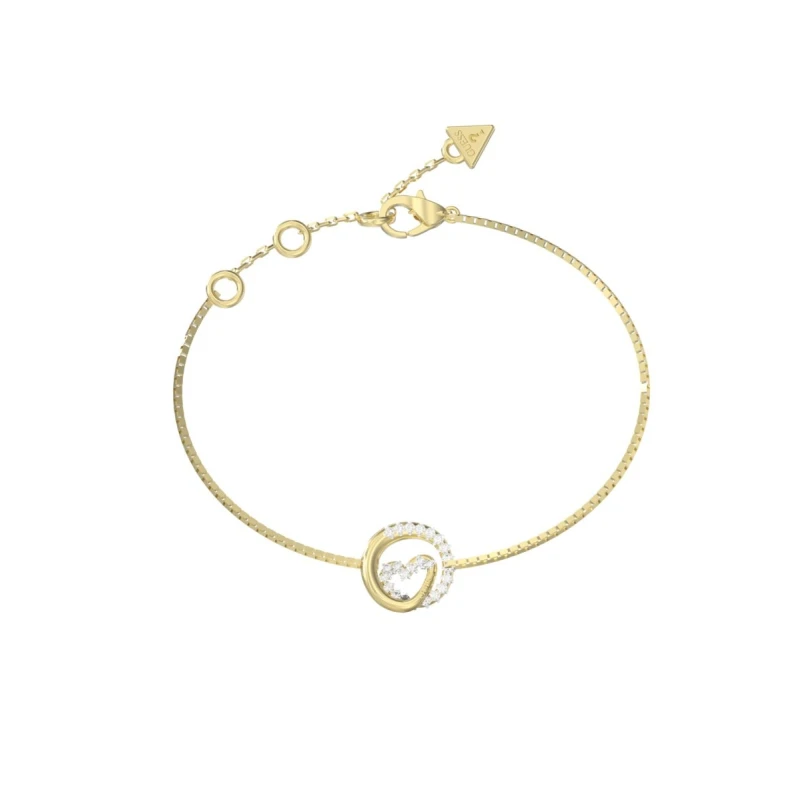 Pulsera Guess Iconique Corazón Acero Baño Oro Mujer JUBB05527JWYGS