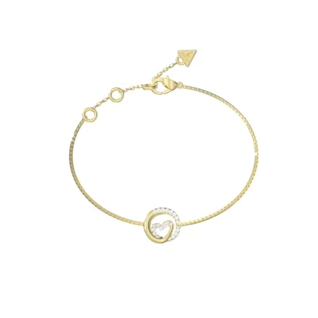 Pulsera Guess Iconique Corazón Acero Baño Oro Mujer JUBB05527JWYGS