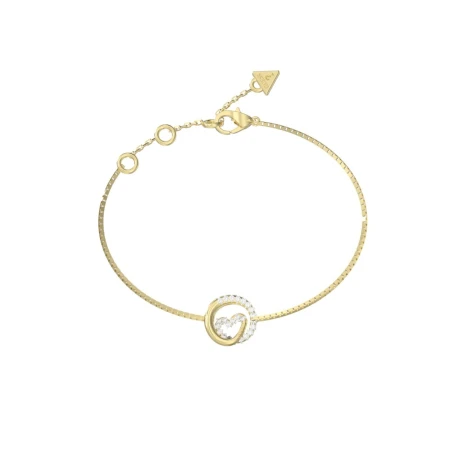 Pulsera Guess Iconique Corazón Acero Baño Oro Mujer JUBB05527JWYGS