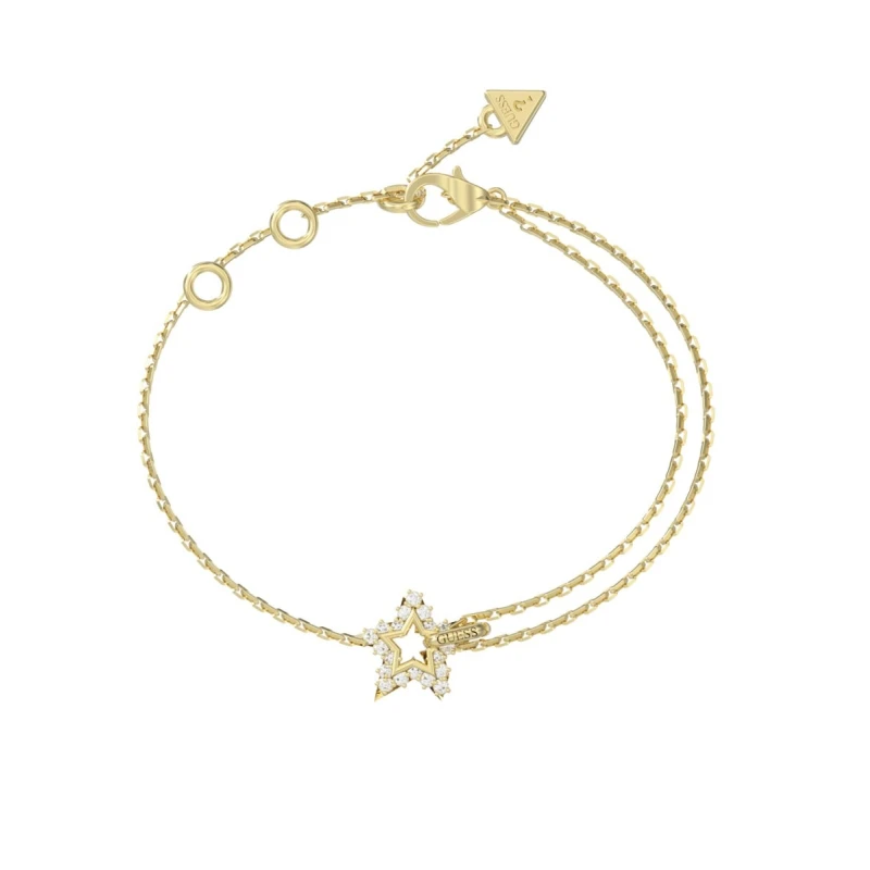 Pulsera Guess Iconique Estrella Acero Baño Oro Mujer JUBB05538JWYGS
