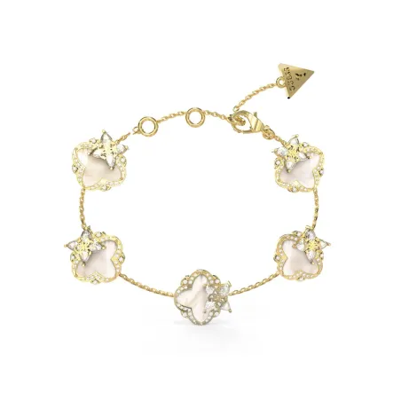 Pulsera Guess Wild Flower Acero Baño Oro Mujer JUBB05582JWYGS